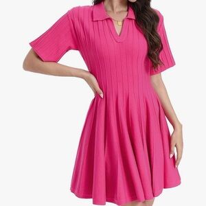 NWT Pink Ribbed Dress